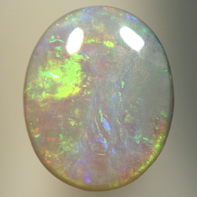 SOLID SEMI BLACK OPAL Green and burning orange, bright crispy fire